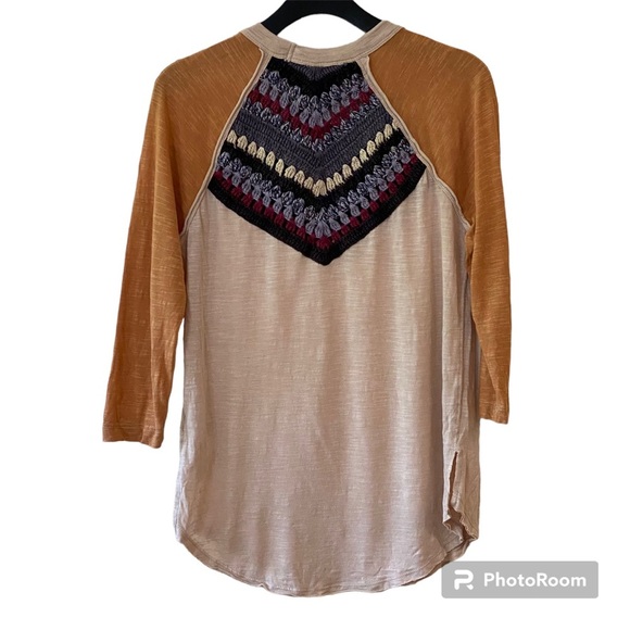 Free People We the‎ Free Embroidered Raglan Sleeve Top - Picture 3 of 8